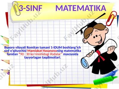 90 30 korinishidagi ifodalar 2021 — PPTX