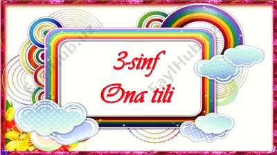 ona tili 3-sinf 32-33-mashq — PPT
