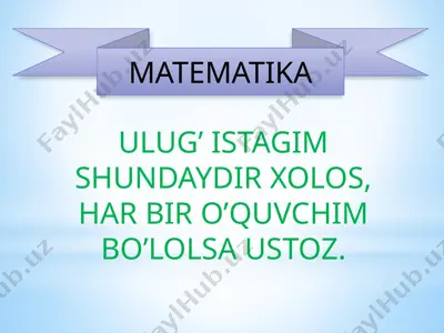 3-sinf matematika — PPTX