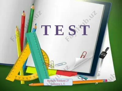 3-sinf matem. test — PPTX