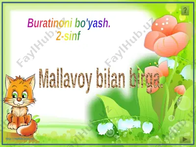 buratinoni bo'ya — PPTX