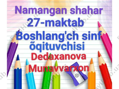m.dedaxanova 27-maktab — PPTX