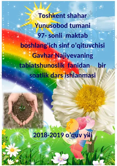3-sinf ochiq dars tabiatshunoslik — DOCX