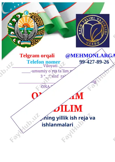 3-sinf oona tili to'garak 68-s 2021-2022-yil(2) — DOCX