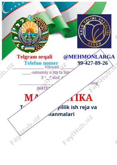 3-sinf mmatematika to'garak 68-s 2021-2022-til.t (3) — DOCX