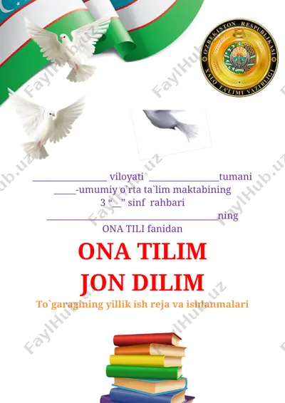3-sinf oona tilim jon dilim to'garak 34- soatlik — DOCX