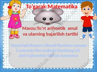 matematika to'garak — PPTX
