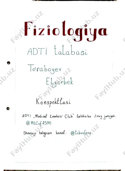 fiziologiya. eritrotsit, hb — PDF