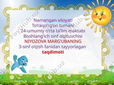 3-sinf niyozova — PPTX