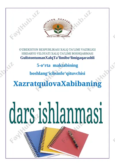 3-sinf son so‘z turkumi — DOCX