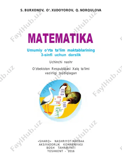 3-sinf matematika darslik 2019 uz — PDF