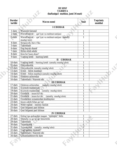 3-sinf tarbiya — PDF