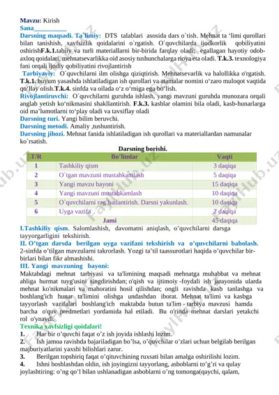 tenologiya_3_sinf_konspekt_2020_2021_o`quv_yili_uchun_yangi_to`liq — DOCX