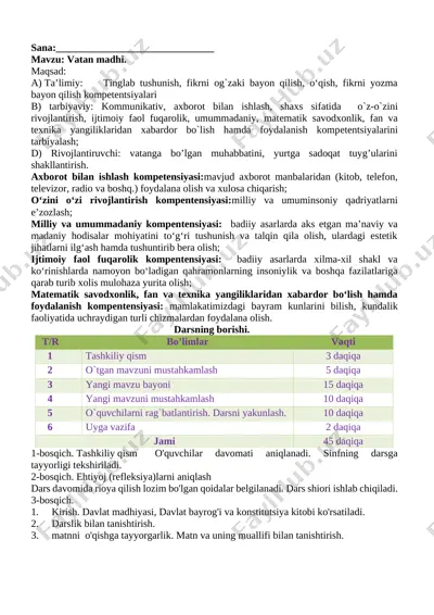 3_sinf_o`qish_1_chorak_yangi_2020_2021_to`liq_hajmda_pechatga_tayyor — DOCX