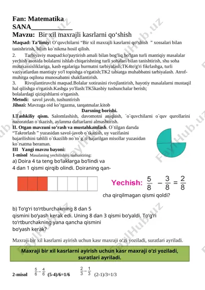 3-matematika 4-chorak konspekt 2019-2020 — DOCX