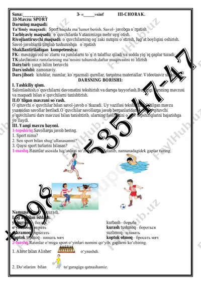 3-sinf o`zbek tili iii-chorak — PDF