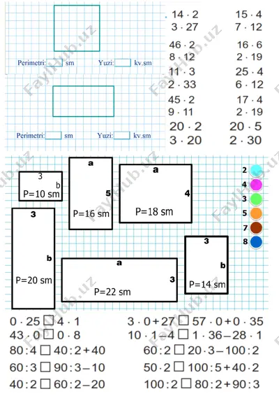 3-sinf tarqatmalar — DOCX