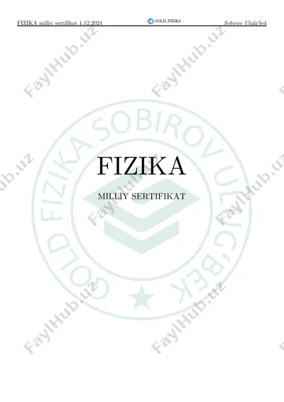 fizika milliy sertifikat jamlanma — PDF