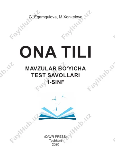 ona tili 1-sinf blok — PDF