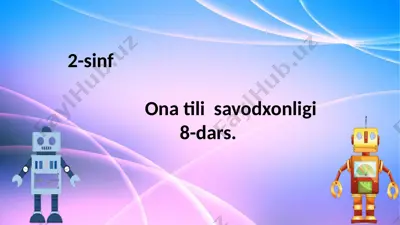 ona tili 8-dars nazorat ishi — PPTX