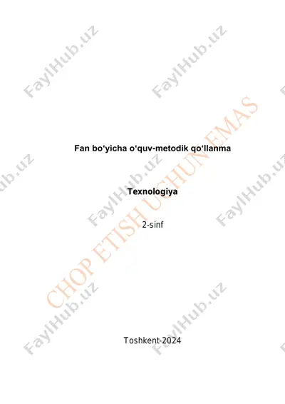 texnologiya 2-sinf 1-2 mavzular+ — PDF