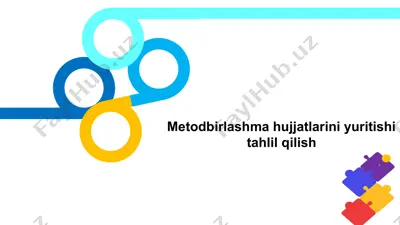 metodbirlashma hujjatlarini yuritishi tahlil qilish — PPTX
