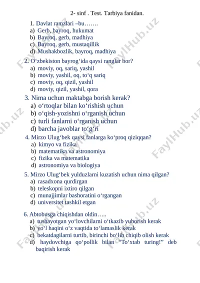 test tarqatma — DOCX