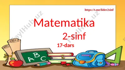 2_sinf_matematika_17_dars_ayirish(50-22) — PPT