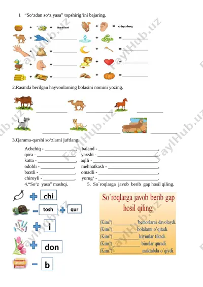 2-sinf ona tili va o`qish savodxonligi — DOCX