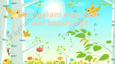 mo‘yqalam mo‘jizasitest sinovi — PPTX