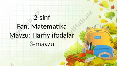 2-sinf.harfiy ifodalar.3-dars — PPTX