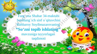 so`zni topib ishlating 3-soat — PPTX