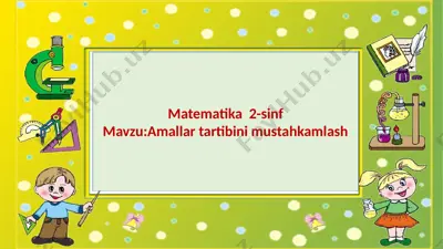 amallar tartibi — PPTX