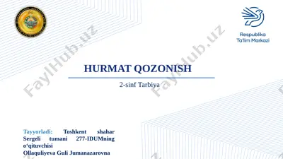 2-sinf tarbiya — PPTX