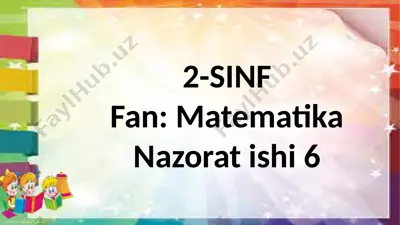 2-sinf.nazorat ishi 6 — PPTX