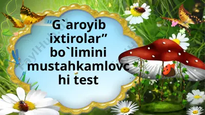 2-sinf.mustahkamlovchi test — PPTX