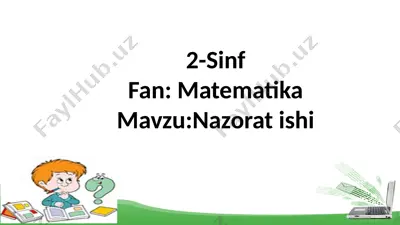 2-sinf.matematika.nazorat ishi — PPTX