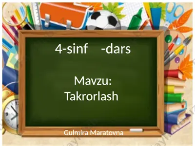 4-sinf takrorlash2 — PPTX