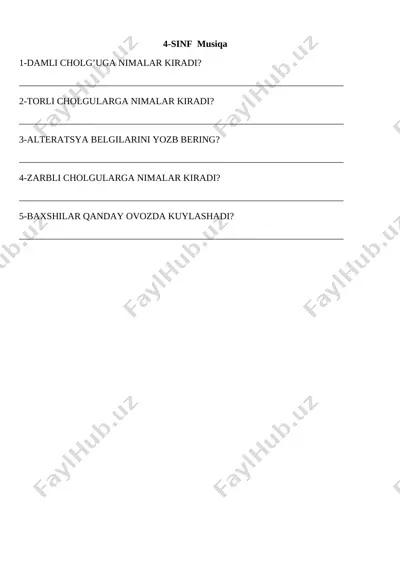 4-sinf musiqa monitoring savollar @e_baza_ishreja — DOCX