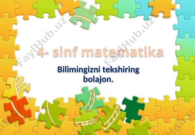 4- sinf matematika pazl — PPTX