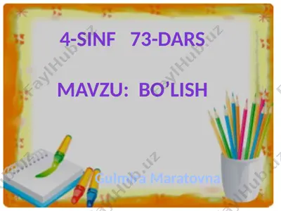 4-sinf 73-dars — PPTX