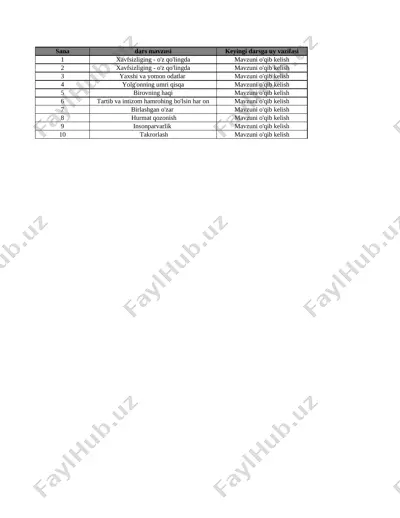 2-sinf tarbiya 3-chorak @e_baza_ishreja — XLSX