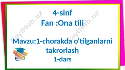 4-s.ona tili.1-dars — PPTX