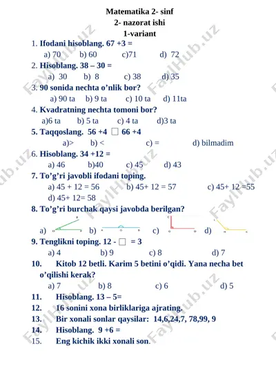matematika_va_ona_tili_o'qish_savodxonlik_test_1_chorak_yakuniy — DOCX