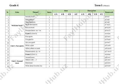 4-sinf ish reja 4talik — DOCX