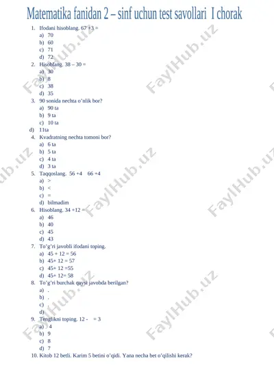matematika test — DOCX