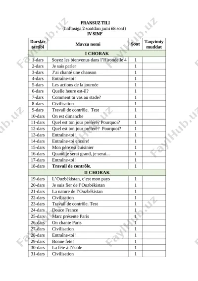 4-sinf_fransuz tili — DOCX