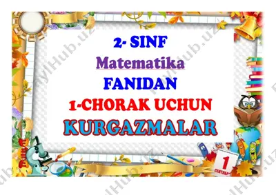 2-sinf matematika kkurgazmalari 2021-kitobdan — DOCX