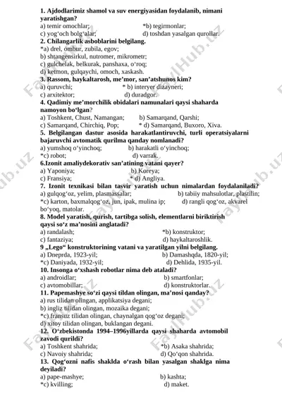 4-sinf test — DOCX