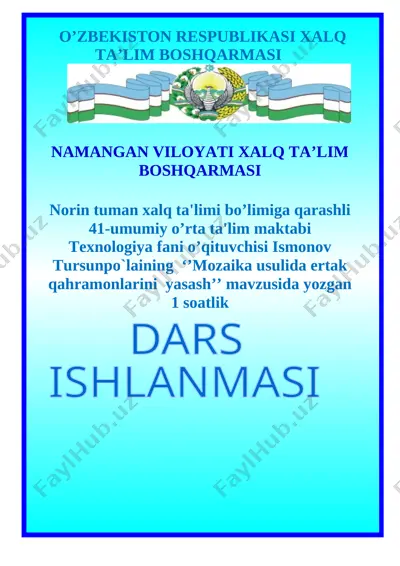 dars ishlanma — DOCX